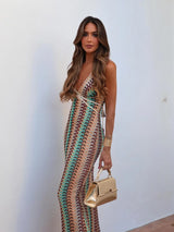 Summer Crochet Long Dress