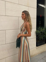 Summer Crochet Long Dress