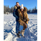 Natural Fur Black Parka