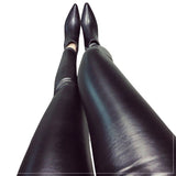 High Waist Leather Leggings Pants