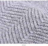 Herringbone Mini Double Pom Hat