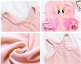 Girls Pink Flamingo Swimsuit Size 6 mo - 4 years