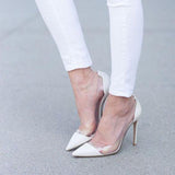 CASSIDY White Patent Leather Pumps