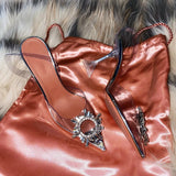 Rhinestone Pointed Toe Clear Transparent Thin Heels