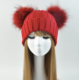 Red Double Pomkin Hat