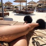 Fur Slides Slippers - Black