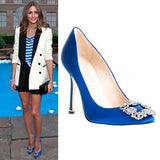 EVY Blue Satin Pumps