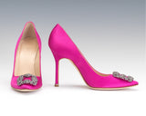Hot Pink Jewel Pumps Heels Shoes