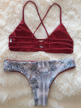 WENDY Burgundy Two Piece Bikini