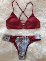 WENDY Burgundy Two Piece Bikini