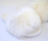 Fur Slides Slippers - White