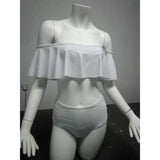 Madeline Off Shoulder Ruffle Bandeau Two Piece Bikini - 5 Colors