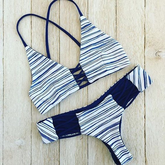 JUST STRIPES Nautical Two Piece Bikini