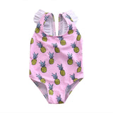 Girls Pineapple One Piece Swimsuit- Size 6mo - 4 years