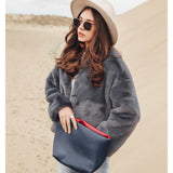 Bobby Faux Fur Jacket - Grey