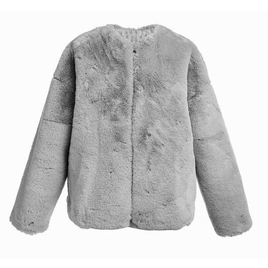 Bobby Faux Fur Jacket - Grey