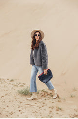 Bobby Faux Fur Jacket - Grey