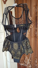 VALERIE Black Lace Swimsuit Bikini