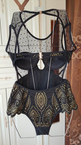 VALERIE Black Lace Swimsuit Bikini