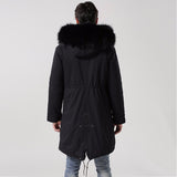 Men's Black Fur Convertible Parka