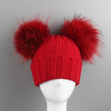 Mini Red Double Pomkin Hat