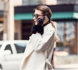 Fur Cuff Genuine Leather Gloves