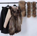 Natural Fur Black Parka