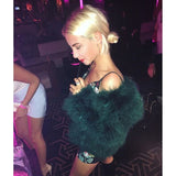 Ostrich Feather Jacket - Emerald Green