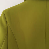 BUCKINGHAM Button Blazer - Green Women