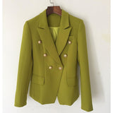 BUCKINGHAM Button Blazer - Green Women