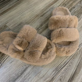 Fluffy Home Faux Fur Slides Slippers