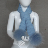 Icy Blue Pomkin Hat & Scarf Set