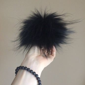 Black Fur Pom Pom