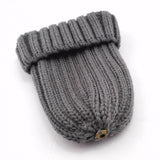 Grey Fur Pom Pom Pompom Hat Tuque Beanie