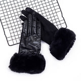 Furry Nylon Texting Driving Gloves