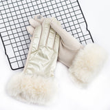 Furry Nylon Texting Driving Gloves