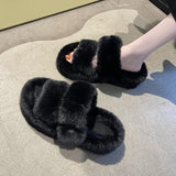 Fluffy Home Faux Fur Slides Slippers