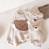 Teddy Bear Sweatshirt and Jogger Pants - Set