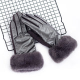 Furry Nylon Texting Driving Gloves