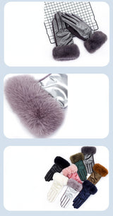 Furry Nylon Texting Driving Gloves