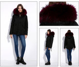 Burgundy Fur Black Parka