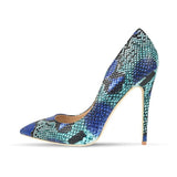 LIZZY Snake Print Pumps