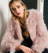 Ostrich Feather Jacket - Pink