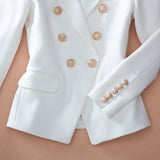 BUCKINGHAM Button Blazer - White