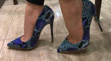 LIZZY Snake Print Pumps