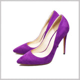 LIZZY Purple Suede Leather Pumps