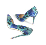 LIZZY Snake Print Pumps