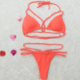 Melva String Bikini Swimsuit - Orange