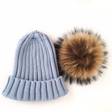 Original Light Blue Fur Pomkin Hat