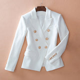 BUCKINGHAM Button Blazer - White